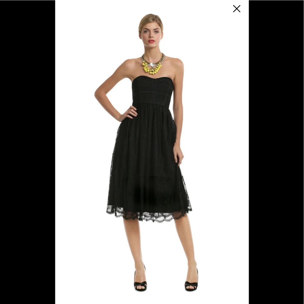 Adam Silk lace Tulle teacup dress LBD Wedding 0